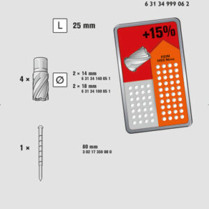Fein Accessory Best of Core Drill Bit Set2 HSS Nova 25W - (63134999062) - Image 3