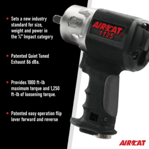 Aircat Tools AC1125 AIRCAT 1/2' Super Duty Magnesium Impact Wrench - Image 3