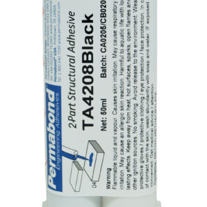 Permabond TA4208 Black 2 Part Structual Acrylic Adhesive - 50ml Cart w/Nozzle